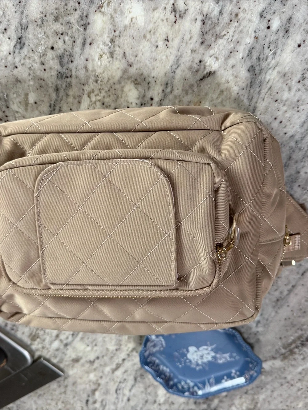 Lion & light- jetsetter mini diaper bag - beige